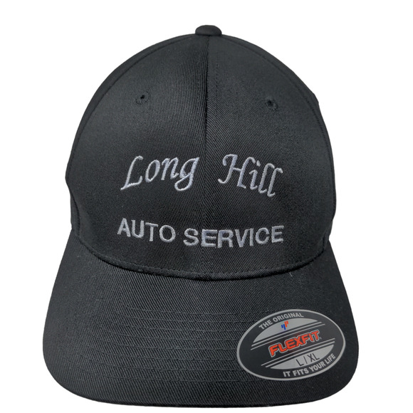 FlexFit Men's Fitted Hat Black Size L/XL Long Hill NAPA ASA AAA Auto Service Cap - Picture 1 of 12